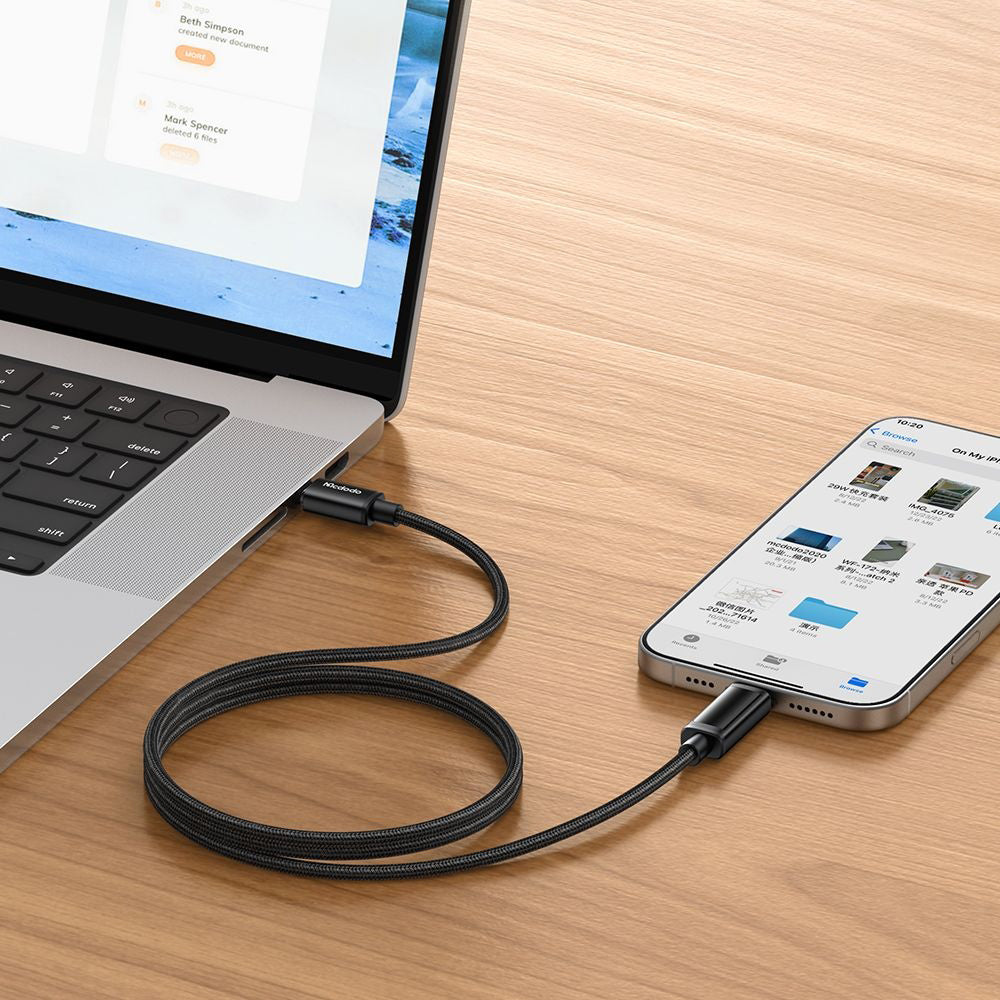 Καλώδιο Δεδομένων και Φόρτισης USB-C - USB-C McDodo CA-8000 Display, 100W, 1.2m, Μαύρο