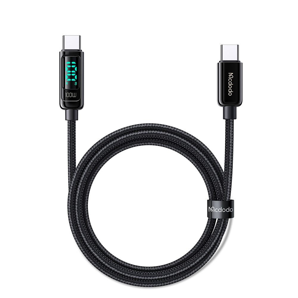 Καλώδιο Δεδομένων και Φόρτισης USB-C - USB-C McDodo CA-8820 Display, 100W, 1.2m, Μαύρο