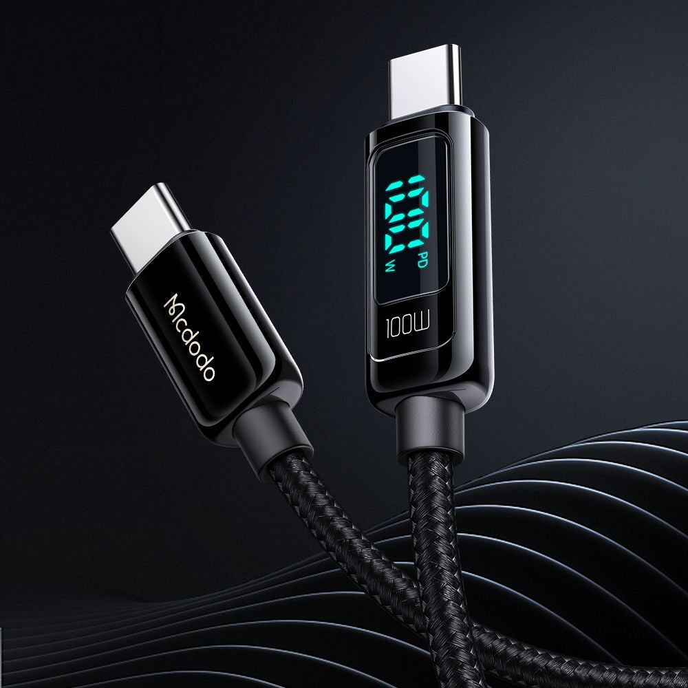 Καλώδιο Δεδομένων και Φόρτισης USB-C - USB-C McDodo CA-8820 Display, 100W, 1.2m, Μαύρο