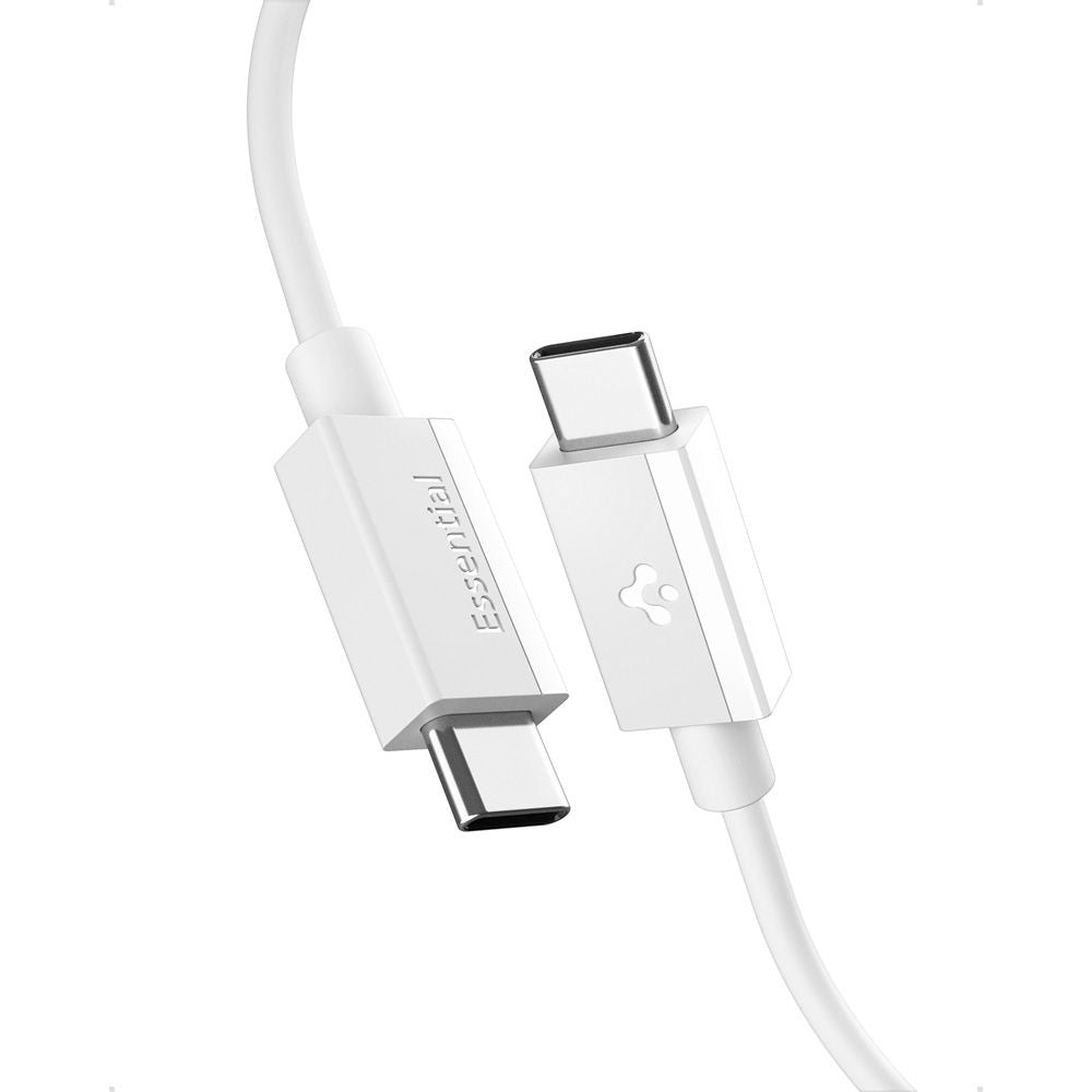 Καλώδιο Δεδομένων και Φόρτισης USB-C - USB-C Spigen Essential, 60W, 1m, Λευκό ACA08717