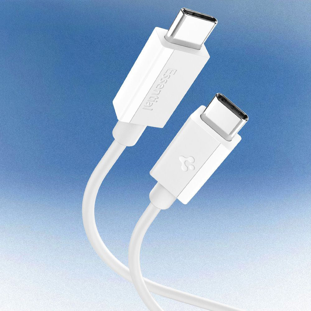 Καλώδιο Δεδομένων και Φόρτισης USB-C - USB-C Spigen Essential, 60W, 1m, Λευκό ACA08717