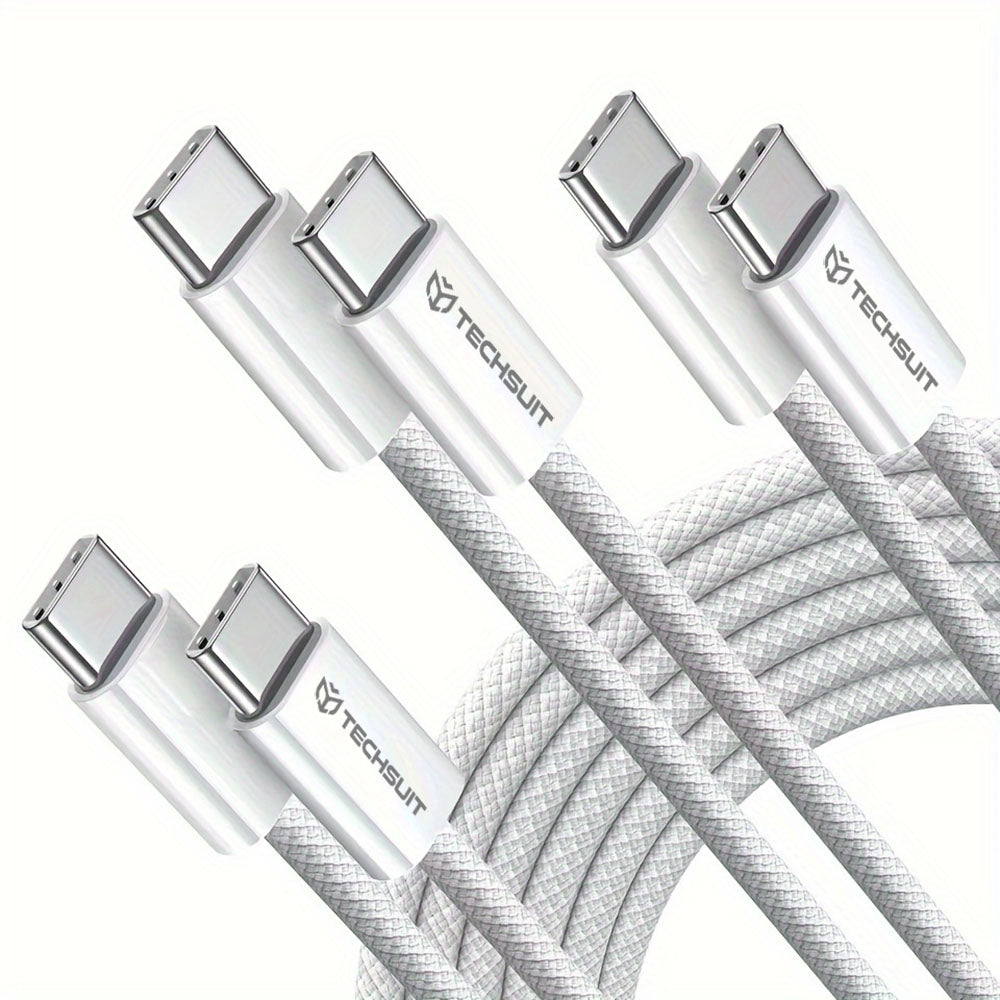 Καλώδιο Δεδομένων και Φόρτισης USB-C - USB-C Techsuit PCB114D, 60W, 1m, Ροζ