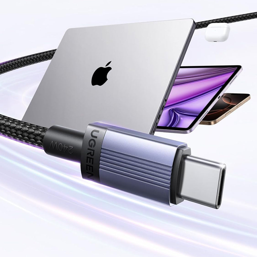 Καλώδιο Δεδομένων και Φόρτισης USB-C - USB-C UGREEN L532, 240W, 0.5m, Γκρι