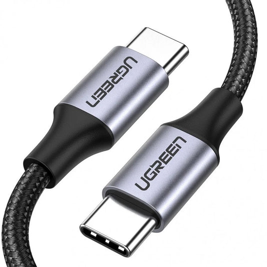 Καλώδιο δεδομένων και φόρτισης USB-C - USB-C UGREEN US261 (50152), 60W, 2m, Γκρι