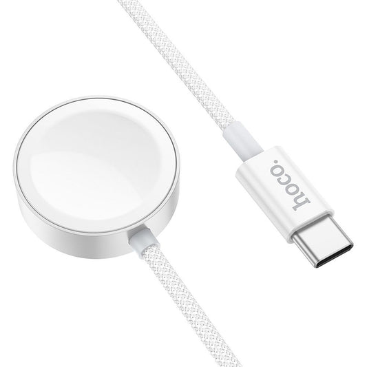 Ασύρματος Φορτιστής HOCO CW59 για Apple Watch / Samsung Galaxy Watch Series, USB-C, Λευκό