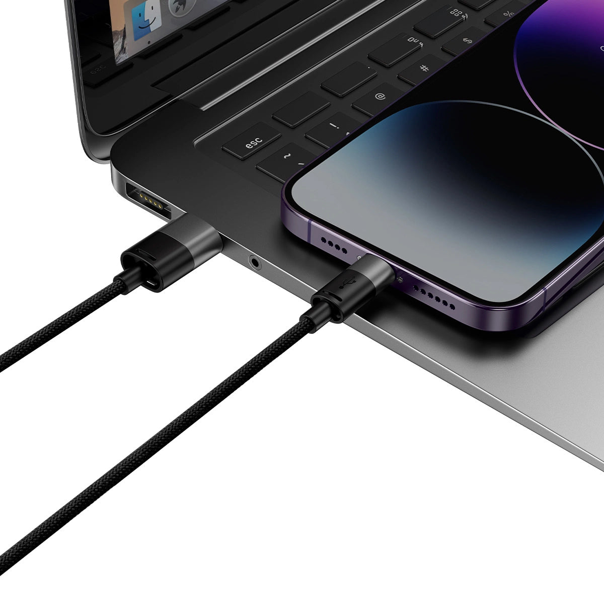 USB-A Charging Cable - Lightning / microUSB / USB-C Baseus StarSpeed 3in1, 20W, 1.2m, Black CAXS000001