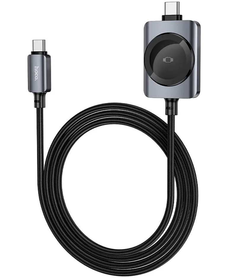 Καλώδιο Φόρτισης USB-C - USB-C HOCO CW66 2in1, 100W, 1.2m, Μαύρο