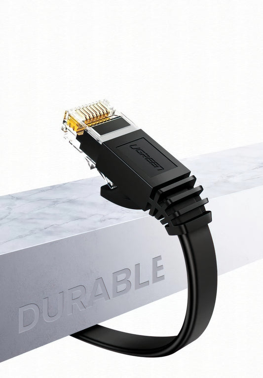 Καλώδιο Δικτύου UGREEN NW102 Flat, UTP, Cat6, 3m, Μαύρο