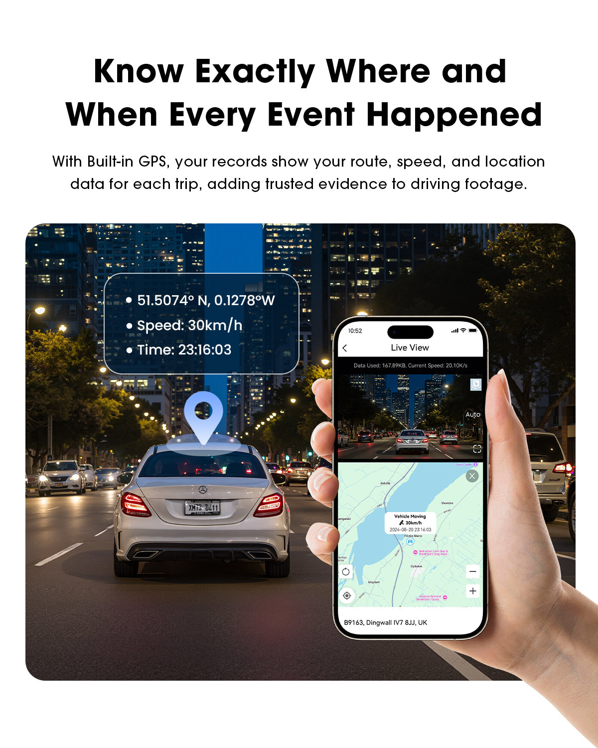 Κάμερα Αυτοκινήτου Εμπρός Πίσω DDPAI N5 Dual 2026, 4K, Wi-Fi, GPS, AI