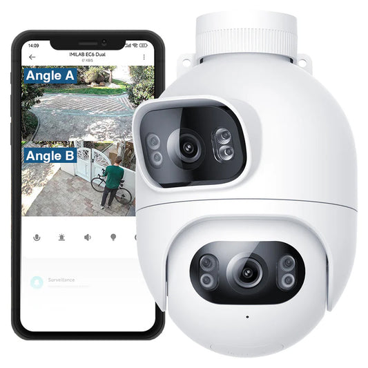 iMILAB Κάμερα παρακολούθησης iMILAB EC6 Dual, Wi-Fi, 2K, IP66, Εξωτερική CMSXJ68A