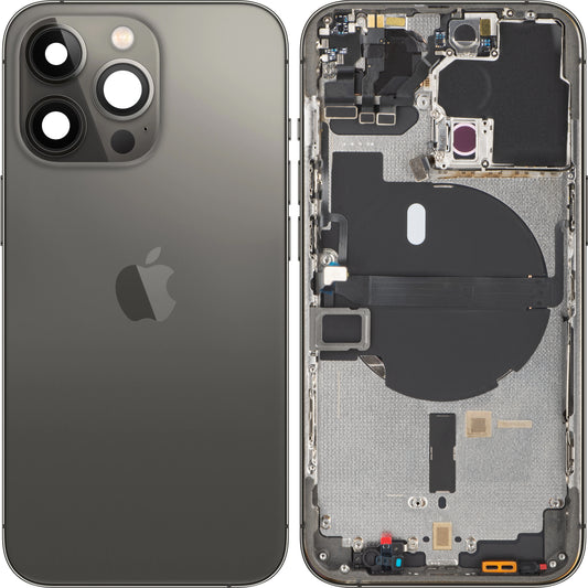 Apple iPhone 13 Pro Battery Cover, With Half Case, Black (Graphite), Swap