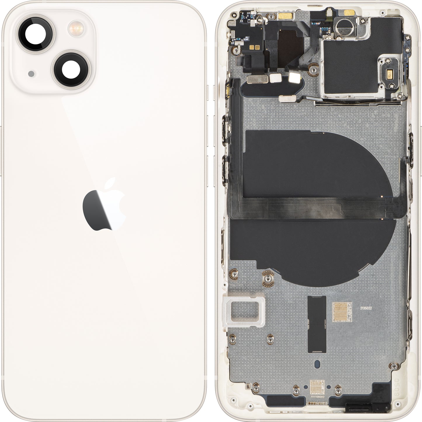 Κάλυμμα μπαταρίας Apple iPhone 13, με μισή θήκη, λευκό (Starlight), Ανταλλαγή