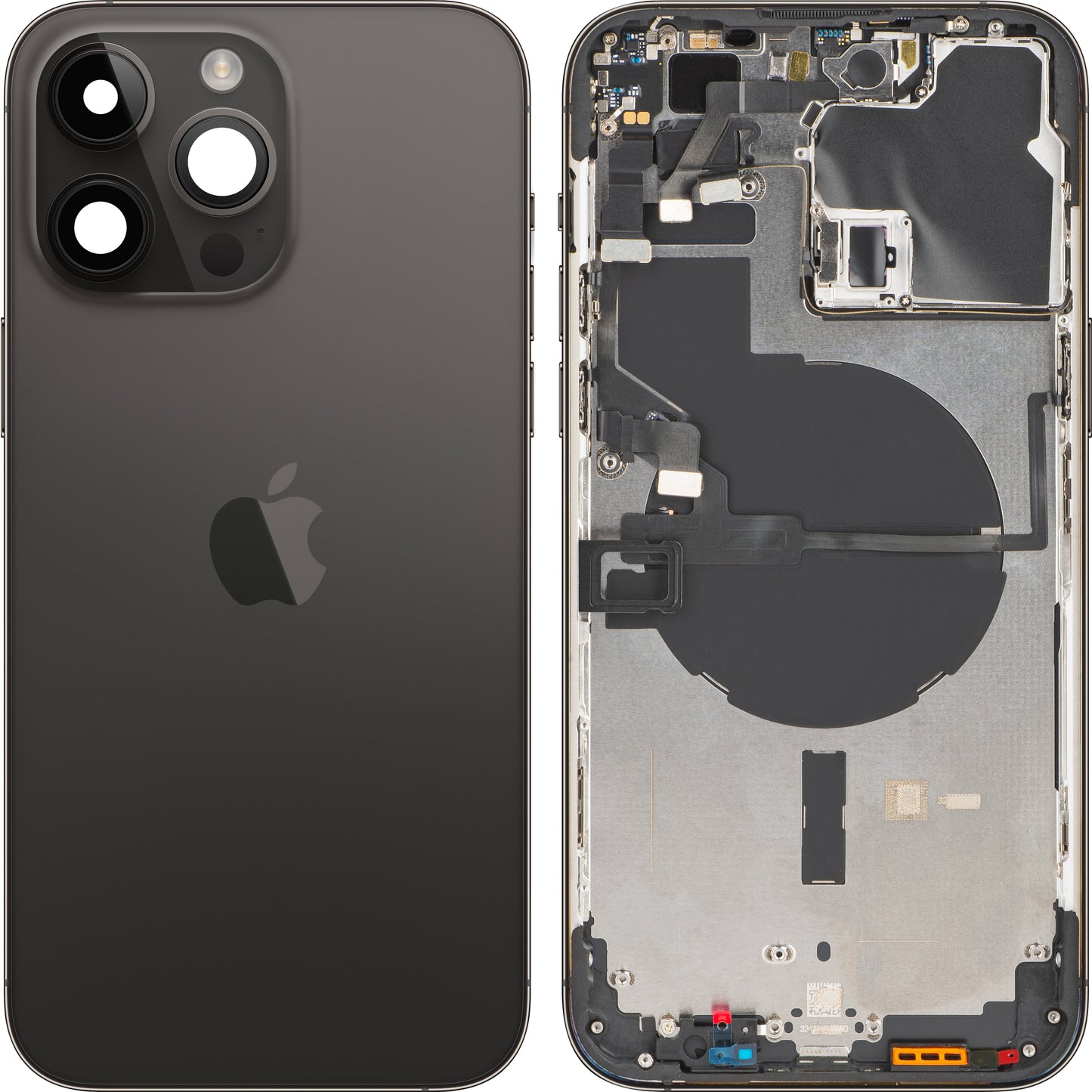 Κάλυμμα μπαταρίας Apple iPhone 14 Pro Max, με μεσαία θήκη, μαύρο (Space Black), Ανταλλαγή