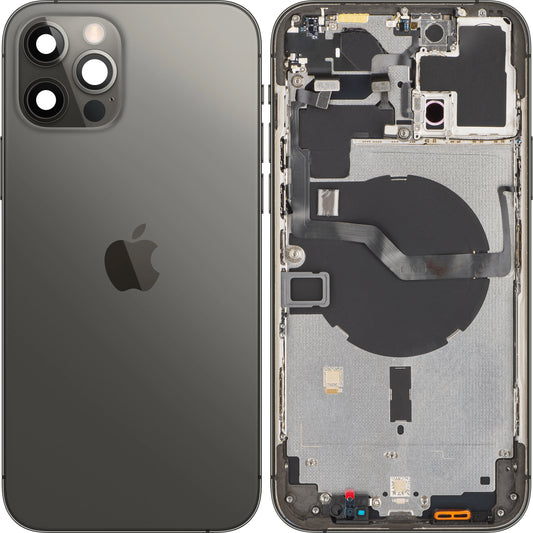 Κάλυμμα μπαταρίας Apple iPhone 12 Pro Max, με μισή θήκη, μαύρο (γραφίτης), Ανταλλαγή
