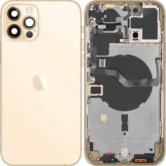 Κάλυμμα μπαταρίας Apple iPhone 12 Pro Max, με μισή θήκη, χρυσό, Ανταλλαγή