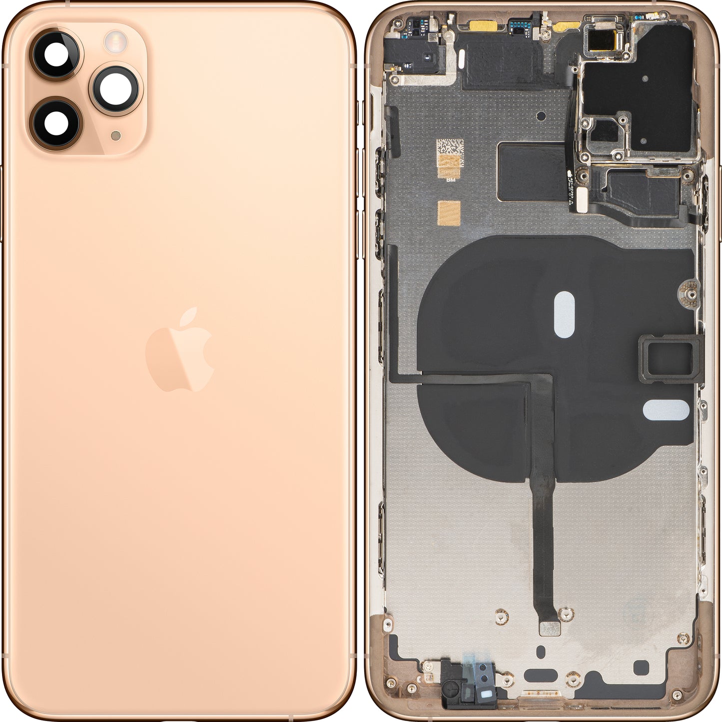 Κάλυμμα μπαταρίας Apple iPhone 11 Pro Max, με μισή θήκη, χρυσό, Ανταλλαγή