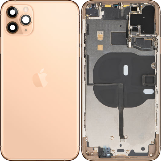 Apple iPhone 11 Pro Max Battery Cover, With Half Case, Gold, Swap