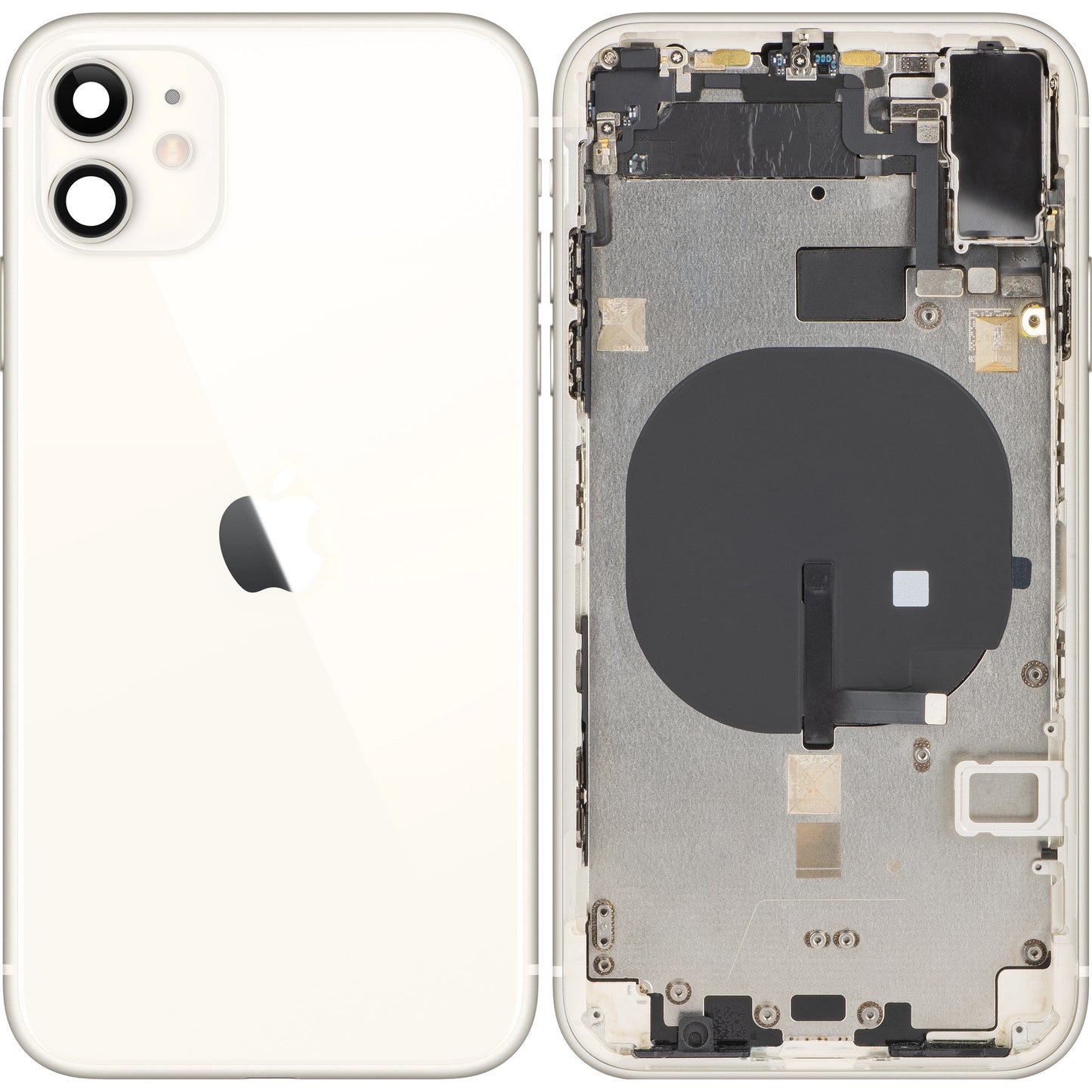 Κάλυμμα μπαταρίας Apple iPhone 11, με μεσαία θήκη, λευκό, Ανταλλαγή