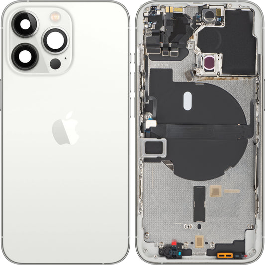 Apple iPhone 13 Pro Battery Cover, With Middle Case, Silver, Swap