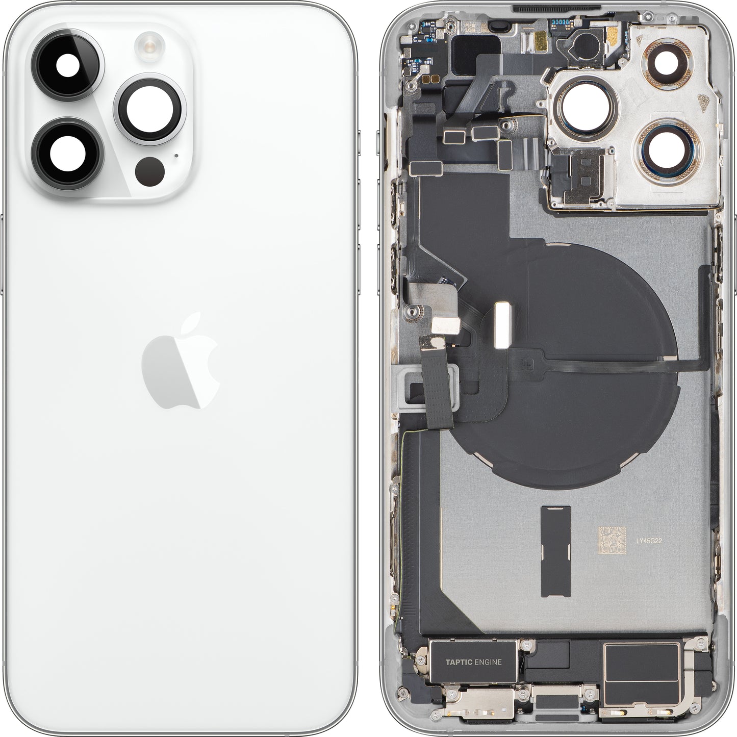 Κάλυμμα Μπαταρίας Apple iPhone 14 Pro Max, Με Μεσαίο Περίβλημα, Πλήρη Εξαρτήματα, Ασημί, Swap