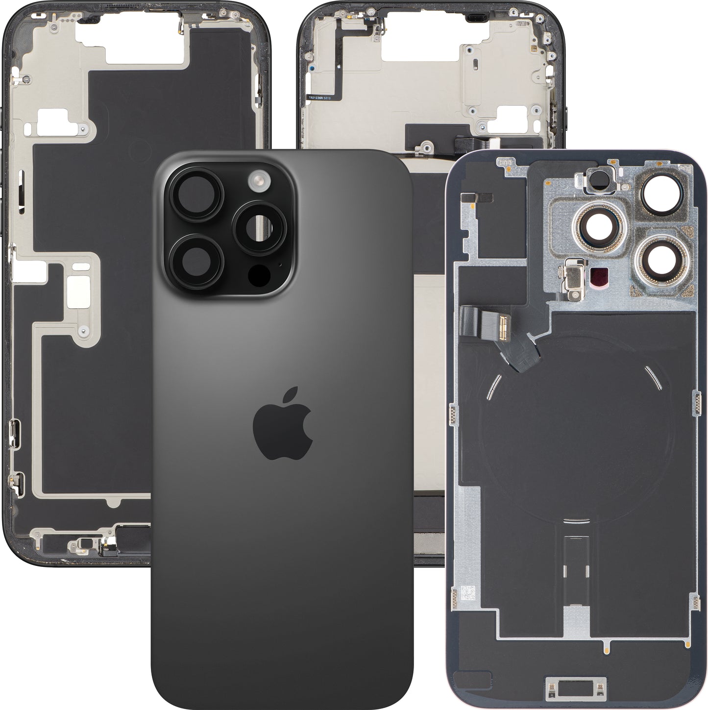 Κάλυμμα Μπαταρίας Apple iPhone 16 Pro Max, Με Μεσαίο Κέλυφος, Πλήρη Εξαρτήματα, Μαύρο (Black Titanium), Swap