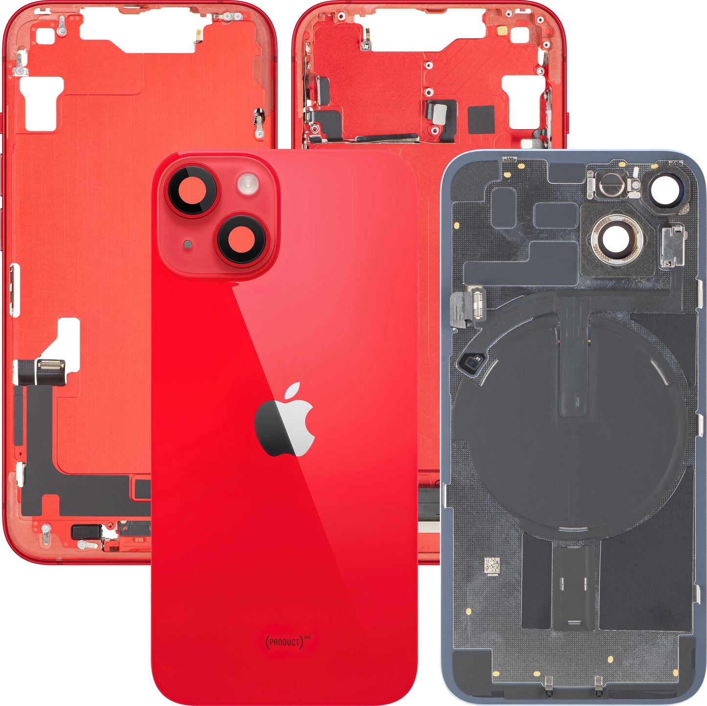Κάλυμμα Μπαταρίας Apple iPhone 14, Με Μεσαίο Κέλυφος, Πλήρη Εξαρτήματα, Κόκκινο, Swap