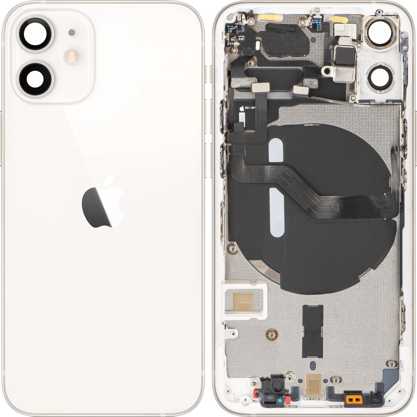 Κάλυμμα Μπαταρίας Apple iPhone 12 mini, Με Μεσαίο Κέλυφος, Λευκό, Swap