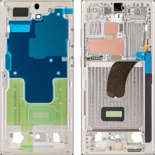 Θήκη Mijloc Samsung Galaxy S23 Ultra S918, Crem, πακέτο σέρβις GH96-15833B