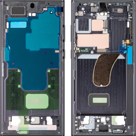 Θήκη Mijloc Samsung Galaxy S23 Ultra S918, μαύρο φάντασμα, πακέτο σέρβις GH96-15833A