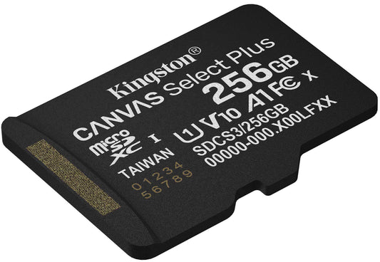Κάρτα Μνήμης microSDXC Kingston Canvas Select Plus Android A1, 256Gb, Κλάση 10 / UHS-1 U1 SDCS3/256GBSP