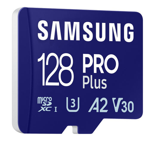 Κάρτα Μνήμης microSDXC Samsung PRO Plus, 128Gb, Κλάση 10 / UHS-1 U3, με Αναγνώστη Καρτών MB-MD128SB/WW
