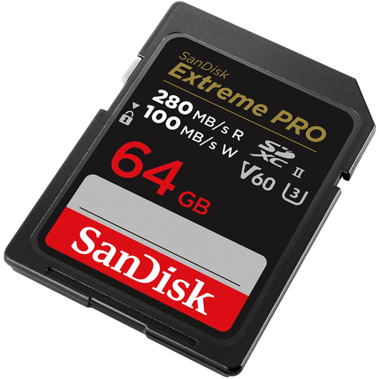 SDXC Memory Card SanDisk Extreme Pro, 64GB, Class 10 / UHS-2 U3 SDSDXEP-064G-GN4IN