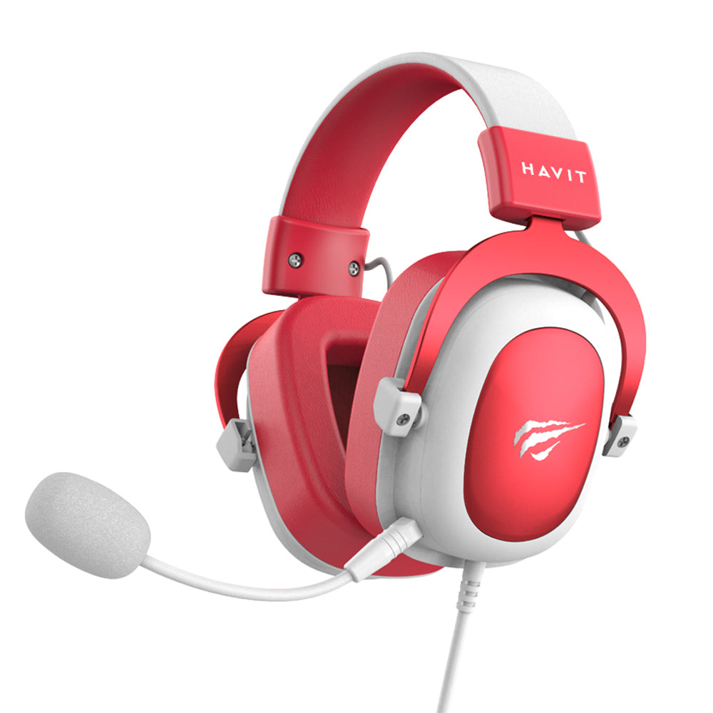 Ακουστικά Gaming 3.5mm HAVIT H2002D, 2m, Κόκκινα