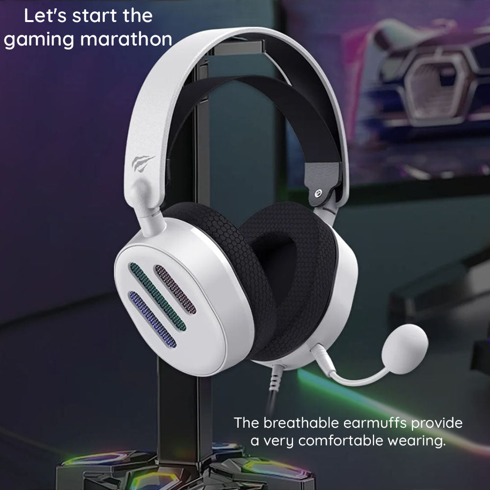 Ακουστικά Gaming USB HAVIT H2038U, RGB, 2m, Μαύρα