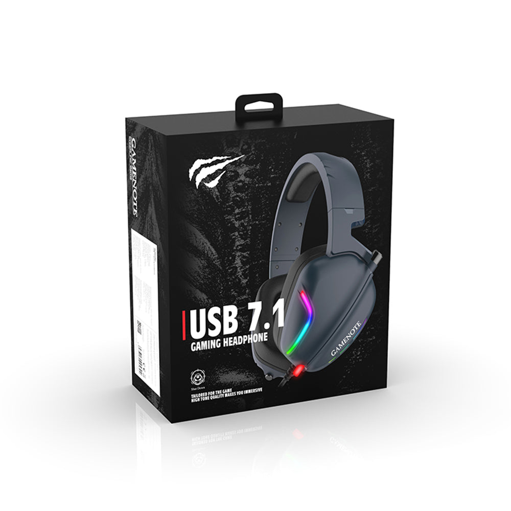 Ακουστικά Gaming USB HAVIT H2038U, RGB, 2m, Μαύρα