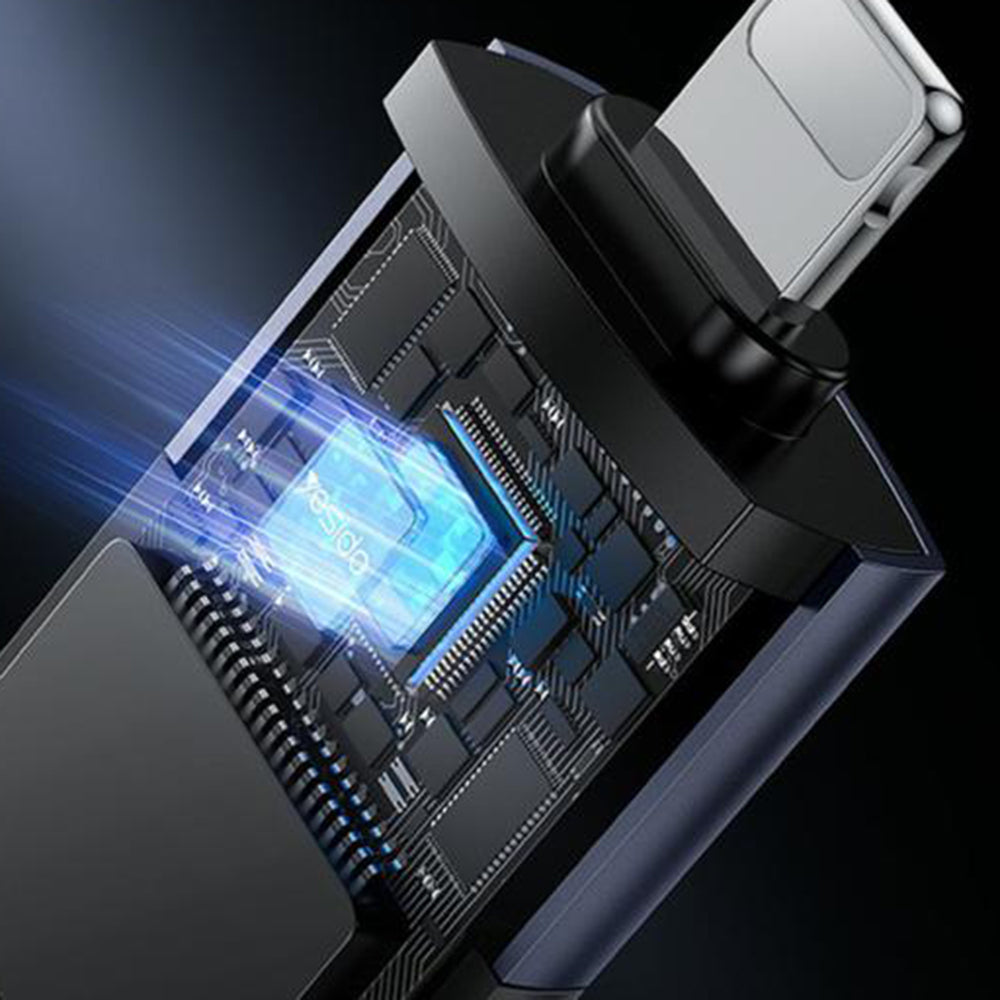 Αναγνώστης Κάρτας Lightning Yesido GS38, microSD, Γκρι, Επανασφραγισμένο