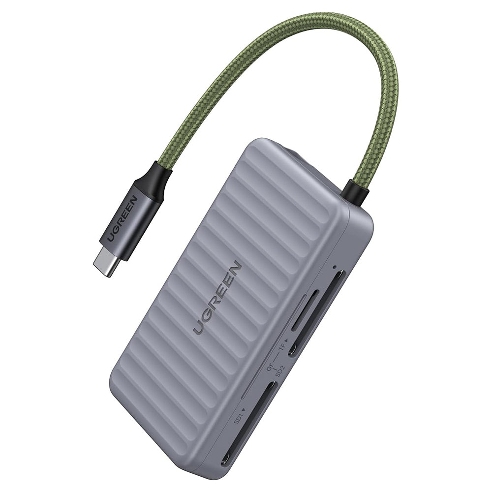 Αναγνώστης Καρτών USB-C με Οργανωτή UGREEN 55886, 2 x SD - microSD, Γκρι