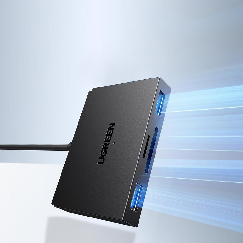Αναγνώστης Καρτών USB / USB-C UGREEN CM812 (45167), SD - microSD - 2 x USB-A, Μαύρο