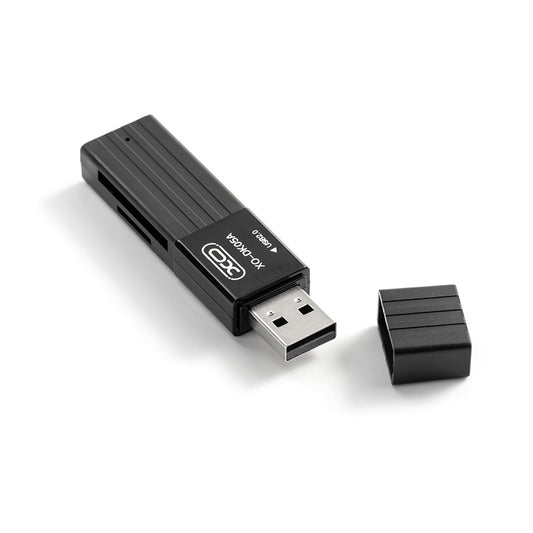 Αναγνώστης καρτών USB XO Design DK05A, SD - microSD, Μαύρο