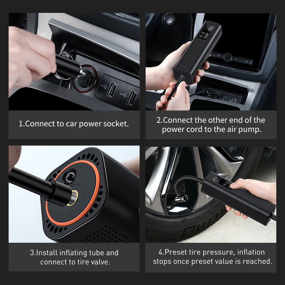 Αυτοκινητικός Συμπιεστής Baseus Air Pump, Επανασυσκευασμένος CRCQ000001