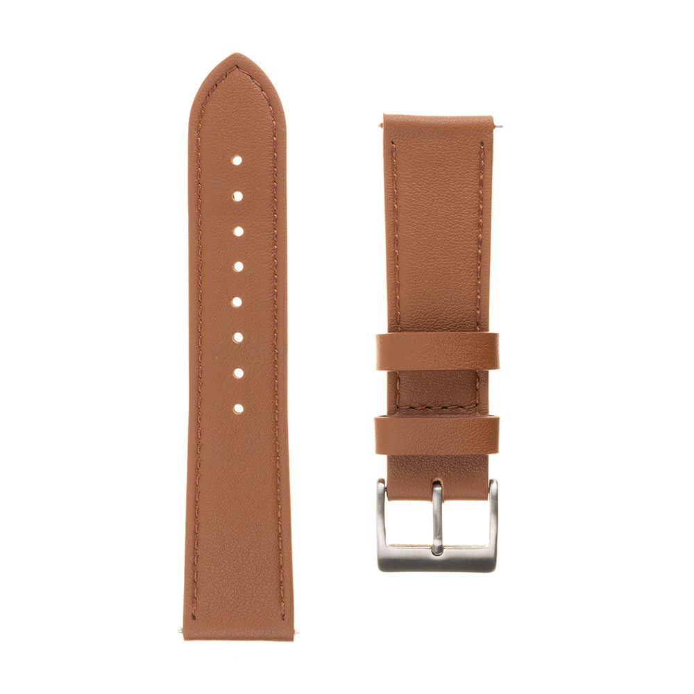 Λουράκι Fixed Leather για Samsung Galaxy Watch / Huawei Watch Series, 20mm, Καφέ