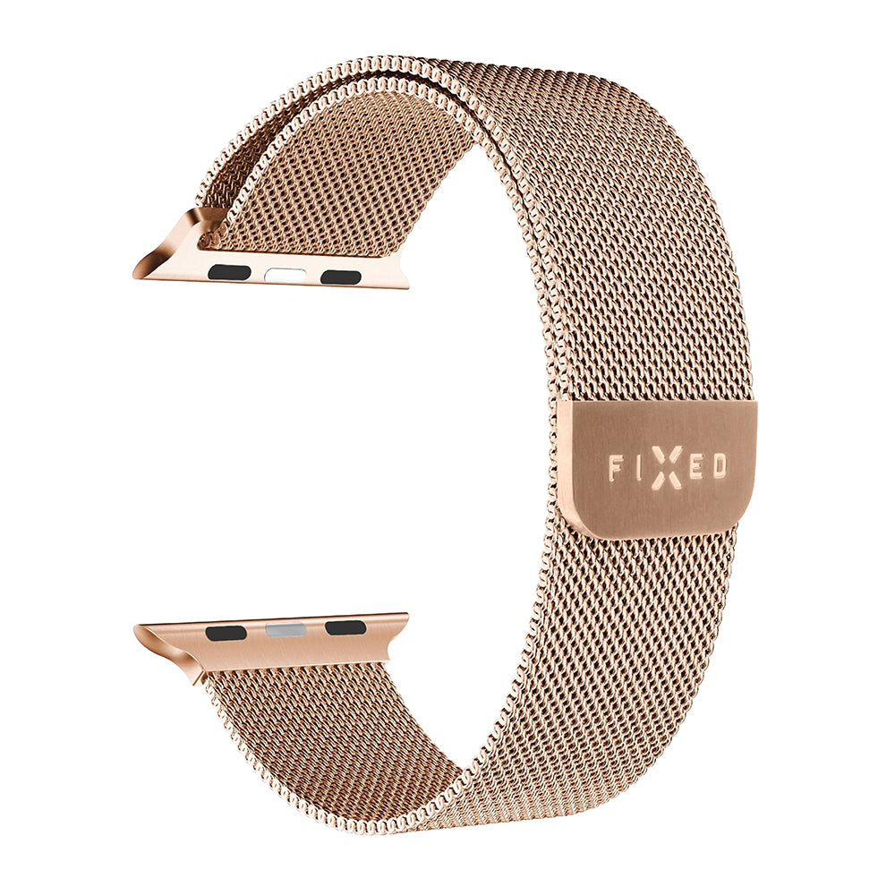 Λουράκι Fixed Mesh για Apple Watch 42mm / 41mm / 40mm / 38mm Series, Ροζ Χρυσό