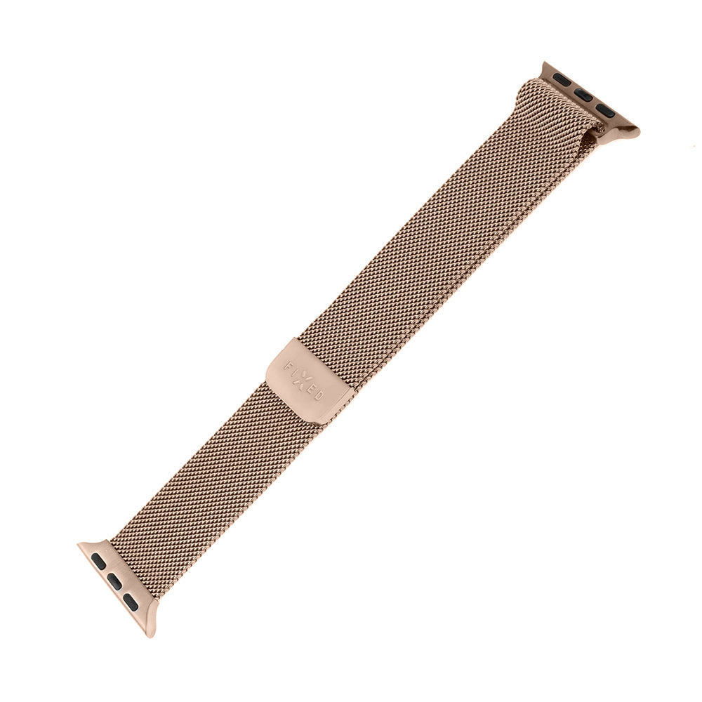 Λουράκι Fixed Mesh για Apple Watch 42mm / 41mm / 40mm / 38mm Series, Ροζ Χρυσό