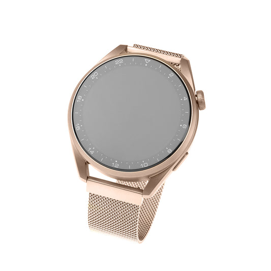 Fixed Mesh Strap for Samsung Galaxy Watch / Huawei Watch Series, 20mm, Rose Gold