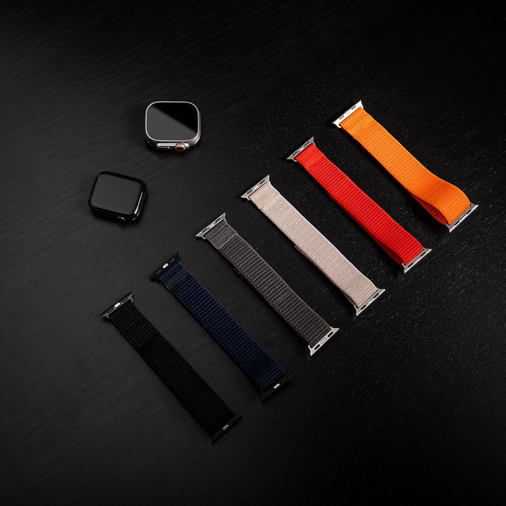 Λουράκι Fixed Nylon Sporty για Apple Watch 49mm / 46mm / 45mm / 44mm / 42mm Series, Σκούρο Μπλε