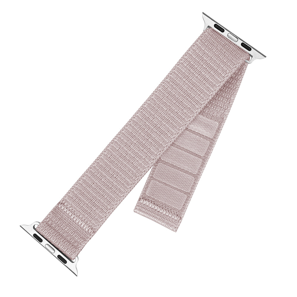 Λουράκι Fixed Nylon Sporty για Apple Watch 49mm / 46mm / 45mm / 44mm / 42mm Series, Ροζ Χρυσό