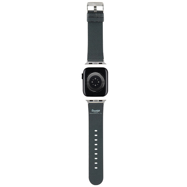 Λουράκι Hello Kitty Leather Kitty Head για Apple Watch 42mm / 41mm / 40mm / 38mm Series, Μαύρο