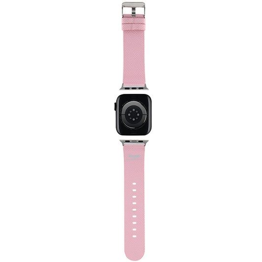 Λουράκι Hello Kitty Leather Kitty Head για Apple Watch 42mm / 41mm / 40mm / 38mm Series, Ροζ