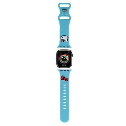 Λουράκι Hello Kitty Silicone Kitty Head για Apple Watch 42mm / 41mm / 40mm / 38mm Series, Μπλε