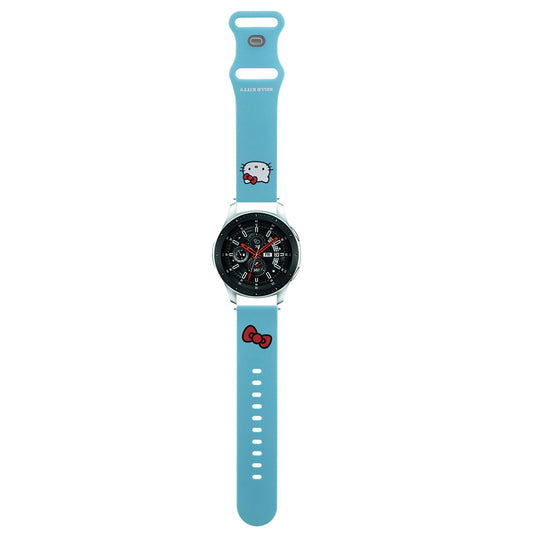 Λουράκι Hello Kitty Silicone Kitty Head για Samsung Galaxy Watch / Huawei Watch 46mm / 45mm / 41mm Series, Μπλε